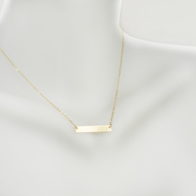 Coordinates Necklace | Coordinates Bar Necklace | Gold Coordinates Necklace | Custom Coordinates  | Rose Gold | Silver