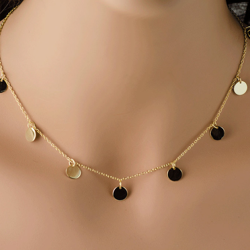 Solid Gold Multi-disc Necklace – catalisajewellery