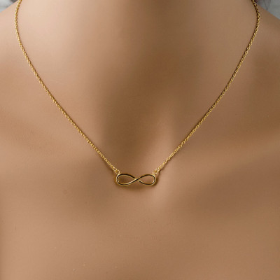 Gold Infinity Necklace, Infinity Necklace, Bridal Party Gift, Bride Necklace, Love Necklace, Forever Necklace, Infinity Jewelry, Gold, Rose