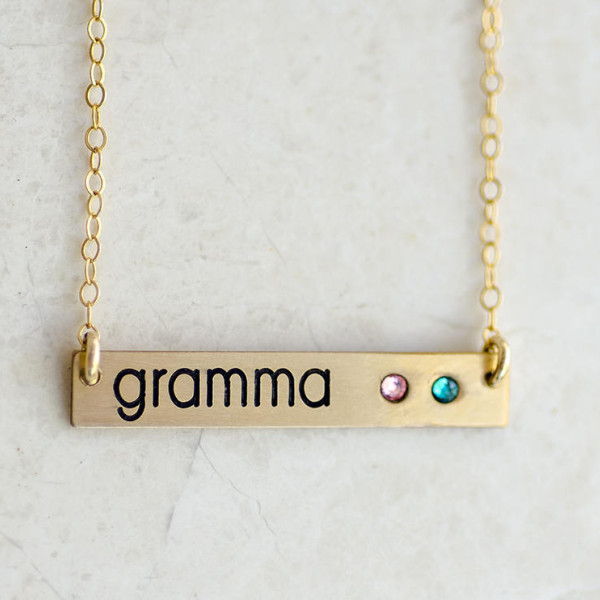 Personalized Grandma Birthstone Necklace | Modern Merrigold