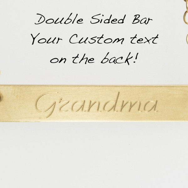Grandma Necklace, Grandma Bar Necklace, Personalized Grandma Necklace, Grandma Jewelry, Gold Grandma Necklace Personalize