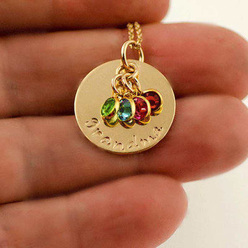 November Birthstone Gem Add-On Gem Mother Grandma Jewelry Engraved Necklace  for Grandmother Gift Personalized Birthstone Jewelry - Walmart.com