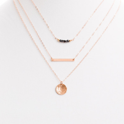 Hammered Disc Necklace | Hammered Round Disc Necklace | Disc Hammered | Gold | Silver | Rose Gold | Delicate Hammered  Disc