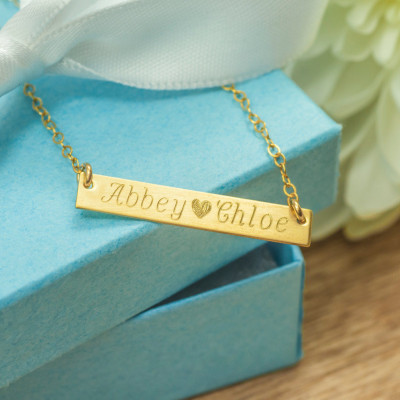 Monogram Mom Necklace, Mother's Day Necklace Gold, Silver, Rose, Horizontal Bar Necklace Mom Gift, Mother Necklace  Names, Mothers Jewelry