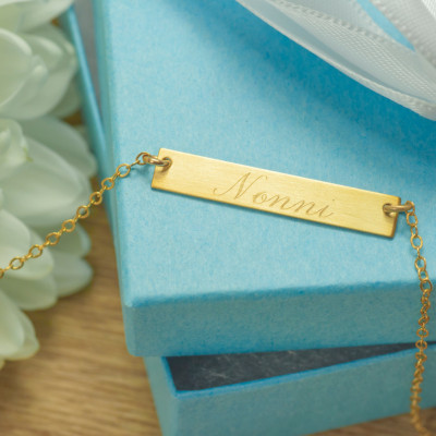 Mothers Necklace Bar,  Child Name Necklace, Personalized Mothers Necklace, Gold Mothers Necklace, Engraved Mother