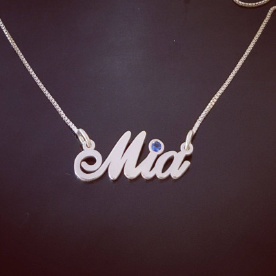 0.8mm!! Real solid White Gold name necklace white gold custom name necklace name jewelry dainty name necklace personalized name chain