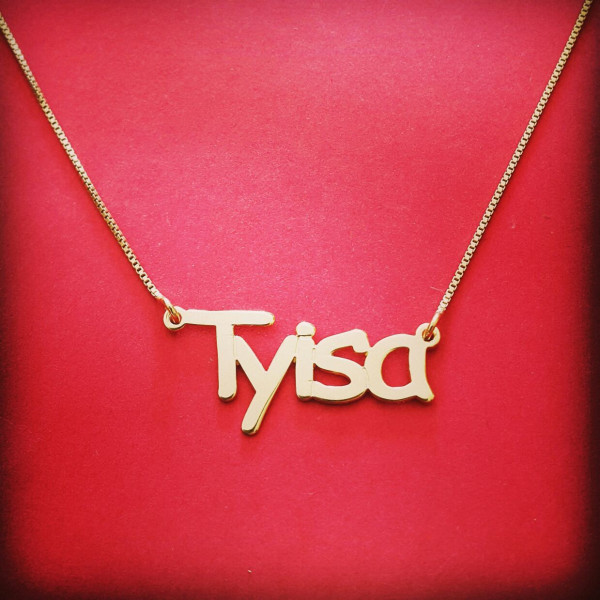 18ct Gold Name Necklace 18ct Name Necklace