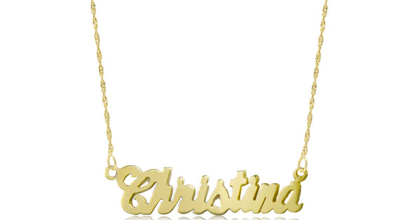 14k Solid Yellow Gold Personalized Custom Cursive Name Pendant Singapore Chain Necklace Set Alphabet Letter Charm - Gold Necklaces Pendants Singapore 14k Solid Yellow Gold Personalized Custom Cursive Name Pendant Singapore Chain Necklace Set Alphabet Letter Charm - Gold Necklaces Pendants Singapore