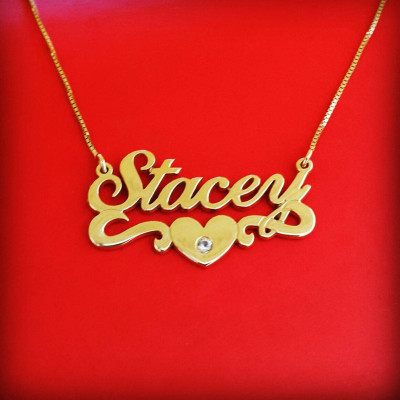 18k Gold Name Necklace - Gold Name Necklace Gold Name Chain Gold Pendant with Name Necklace Cursive Name Necklace