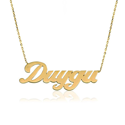18k Solid Gold or Silver, Choose any name to personalize, Personalized Name handwriting necklace, Personalized Name Necklace, Gift,