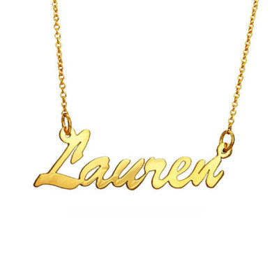 18k Solid gold, Custom name necklace, Brush script font or custom font options, Personalize jewelry, Personalize gift, 18k solid gold name