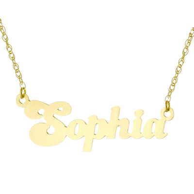 18k Yellow Gold Clad 925 Sterling Silver Personalized Custom Made Any Nameplate Pendant Necklace