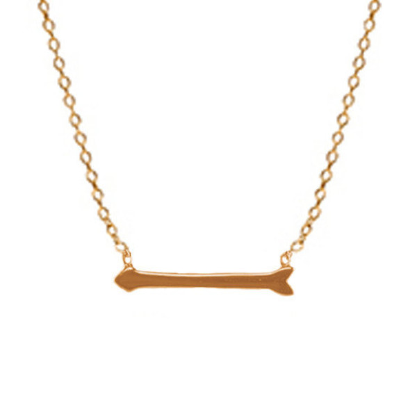 18k gold arrow necklace