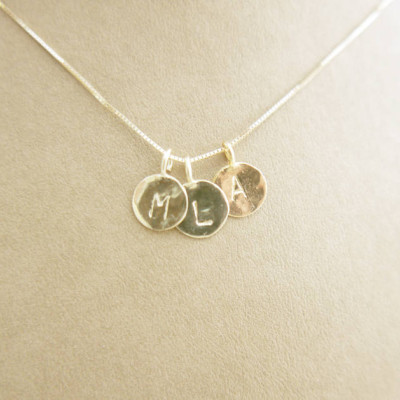 18k gold initials. 3 Initials pendant. triple Letter charm necklace. Three initial pendant. Gold necklace. personalized necklace.Gift ideas