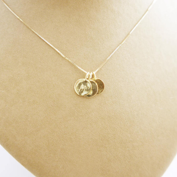 18k gold initials. 3 Initials pendant. triple Letter charm necklace. Three initial pendant. Gold necklace. personalized necklace.Gift ideas