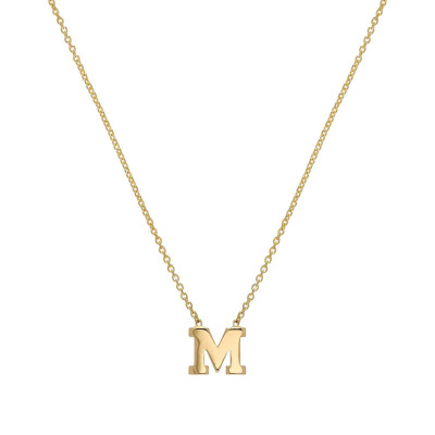 18k gold letter necklace