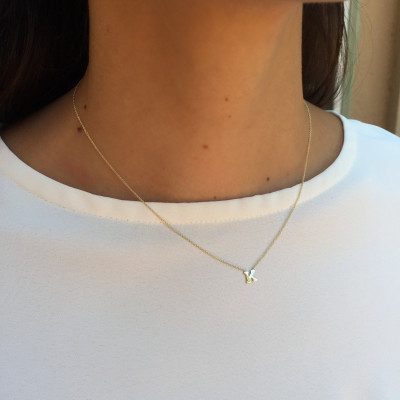 18k gold letter necklace