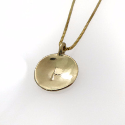 18k gold necklace. Initial pendant. Letter charm necklace. Personalized necklace. Gold pendant necklace. initial necklace.Gift ideas (403B)