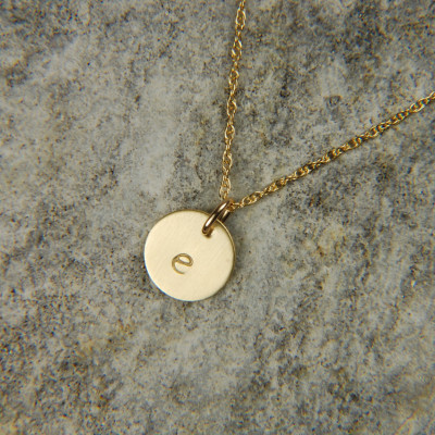 18K Gold Necklace 8 mm Personalized Gold Necklace Dainty Gold Necklace Solid Gold Disc Necklace 18K Luxury Jewelry