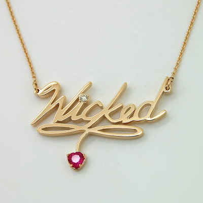 Double Layer 18K Gold Name Necklace, Name Necklace With Actual Handwriting, Custom Necklace 18k Gold Jewelry, Personalized 18K Necklace Valentine Day Gift Her