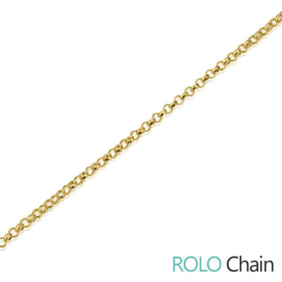 24K Gold Plated Curly Split Chain Monogram Necklace 1.5" with chain