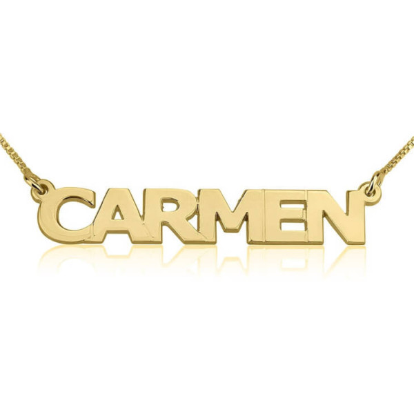24k Gold Plated Personalized Carmen Necklace