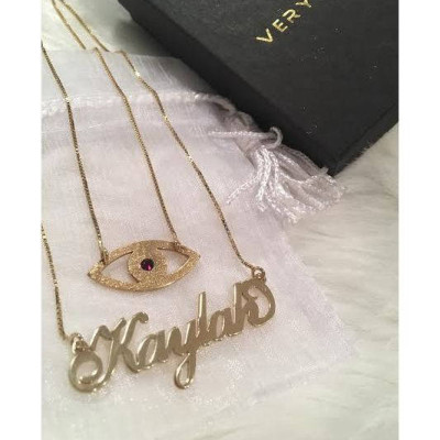 24k Gold Plated Personalized Katie Necklace