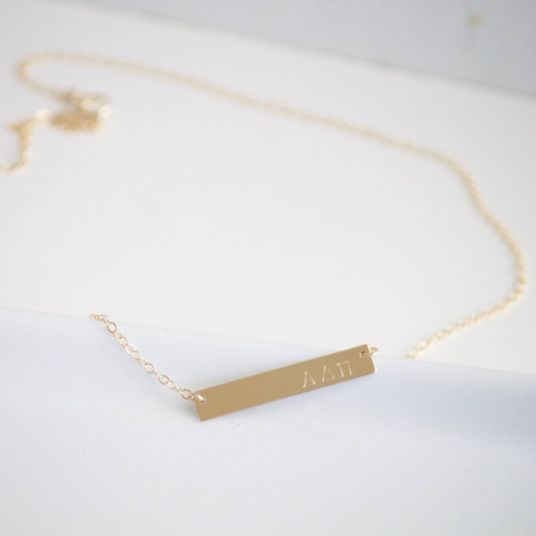 ALPHA DELTA PI Necklace / Sorority Necklace / Greek Jewelry / Sorority Gift / Sorority Jewelry / Licensed Designer / Gold / Silver