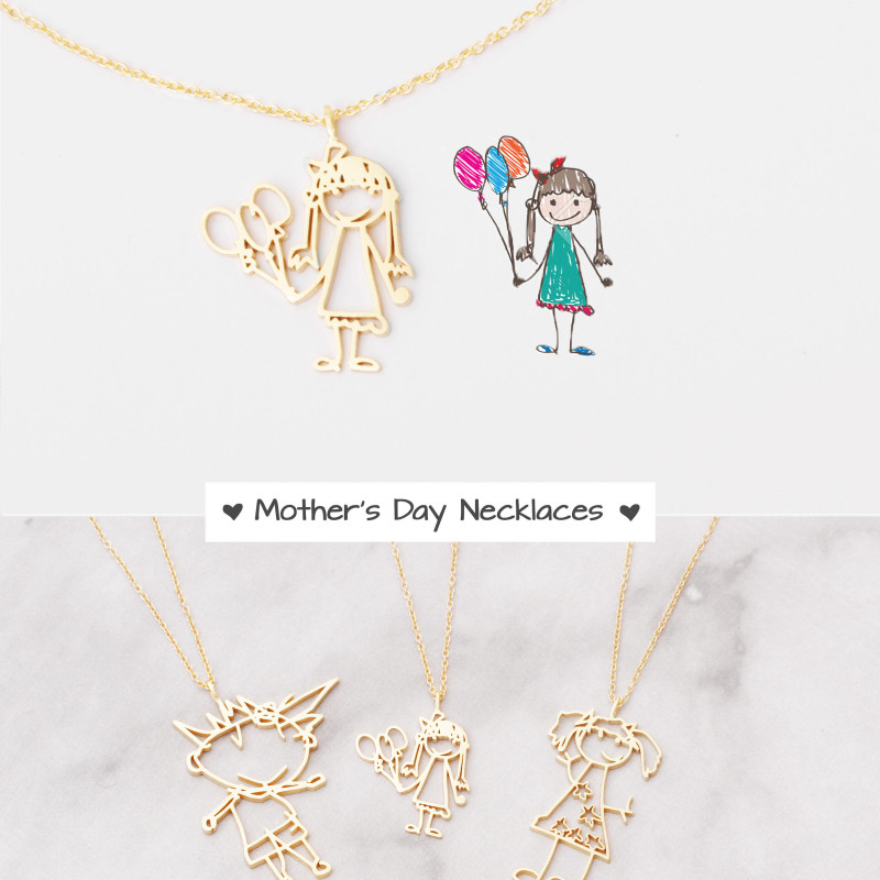 happy mothers day necklace