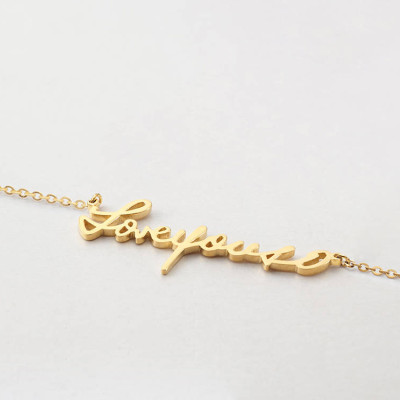Actual handwritten necklace MEDIUM SIZE • Gold handwriting necklace • Remembrance gift • Bereavement gift • Memorial gift CHN11