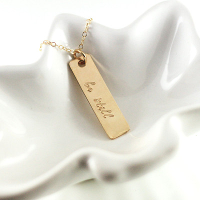 Be still necklace - Gold bar - Personalized gold jewelry - Faith jewelry - Trending - Layering necklace - Bible verse - Christian