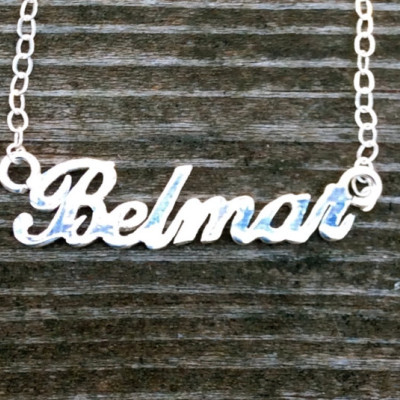 Belmar - New Jersey Shore Town Sterling Silver Necklace & Starfish Earrings