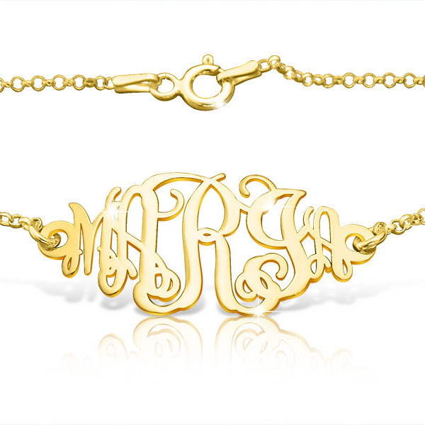 Beyonce Inspired Gold Monogram Bracelet Gold Monogram Ankle Bracelet Name Bracelet Beyonce Gold Bracelet Happy Birthday Gifts For Birthdays