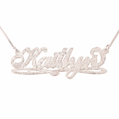 Bianca Line Sparkling Name Necklace Rose Gold Plating - Custom Name Necklace - Personalized Name Jewelry - Christmas Gift