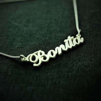 Bonita Style Name Necklace Silver / Any Name / Christmas Gift / Christmas / Love / Jewelry / Necklaces / Name / Name Jewelry /