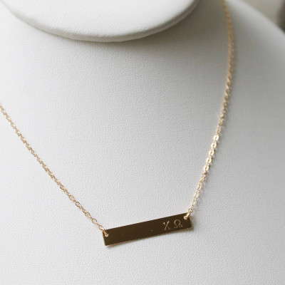 CHI OMEGA Necklace / Chi Omega Bar Necklace / Sorority Necklace /Greek Jewelry / Sorority Jewelry / Sorority Gift / Licensed Designer