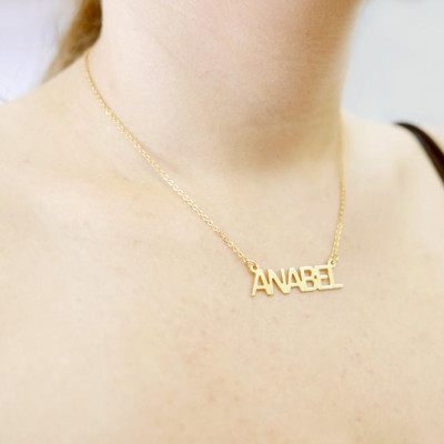 Capital name necklace. Name necklace.Personalized gold necklace. Gold name necklace. Gold personalized necklace. Name jewelry. gift for her