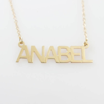 Capital name necklace. Name necklace.Personalized gold necklace. Gold name necklace. Gold personalized necklace. Name jewelry. gift for her