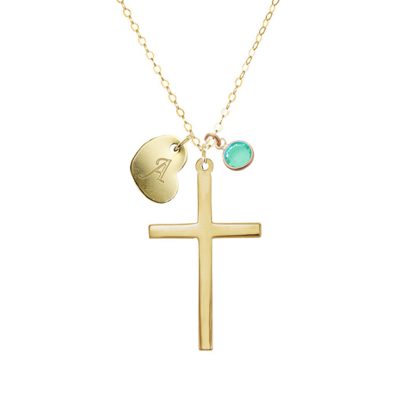 Teenie Tiny Cross 12mm Toddler/Kids/Girls Necklace Religious - Sterlin