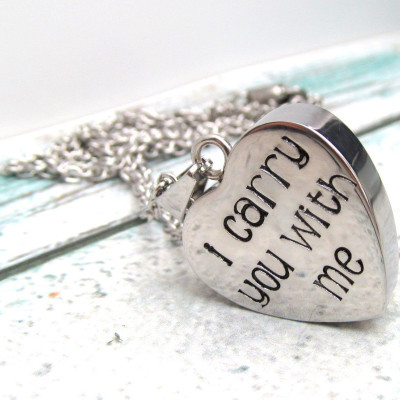 Cremation Jewelry - Hand Stamped Necklace - Personalized Necklace - Cremation Urn Necklace - Remembrance Necklace - Personalized Jewelry