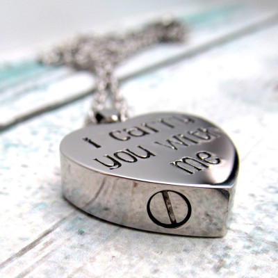 Cremation Jewelry - Hand Stamped Necklace - Personalized Necklace - Cremation Urn Necklace - Remembrance Necklace - Personalized Jewelry