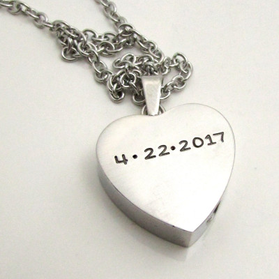 Cremation Urn Necklace, Cremation Jewelry, Hand Stamped Personalized Necklace, Always With Me, Remembrance Necklace, Personalized Jewelry