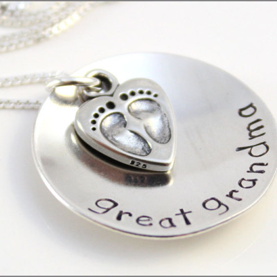 Custom Gift for Great Grandma | Sterling Silver Grandma Necklace, Beautiful Gifts for Her, Jewelry Gifts for Grandma
