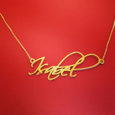 Custom Gold Chain With Name My Name Gold Necklace 18k Gold Name Pendant