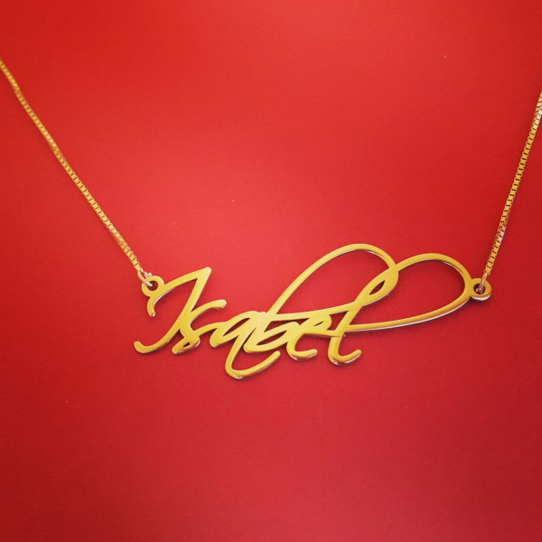 Custom Gold Chain With Name My Name Gold Necklace 18k Gold Name Pendant