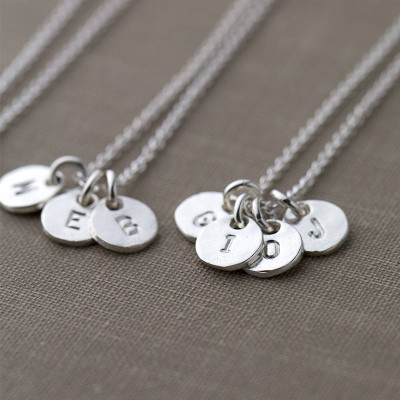 Custom Hand Stamped Necklace, Initial Necklace for Mom, Personalized Mom Jewelry, Gift for Women, Personalized Womens Jewelry