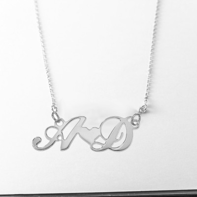 Custom Love Necklace - Bridesmaid Gifts - wedding party gifts - Love Necklace - Anniversary Gift - Lover necklace - Custom Heart Necklace