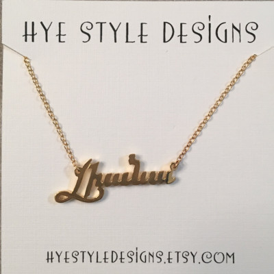 Custom Made Armenian Name Necklace script letters
