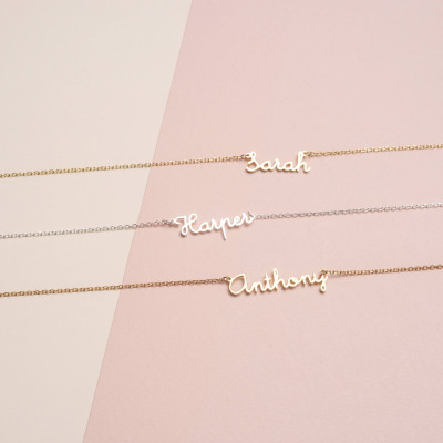 Custom Name Necklace - Personalized Name Necklace - Minimal Name Jewelry - Custom Word Necklace - Gold Personalized Word #PN02F63