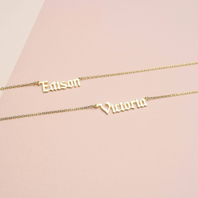 Custom Name Necklace - Personalized Name Necklace - Minimal Name Jewelry - Custom Word Necklace - Gold Personalized Word PN02F144